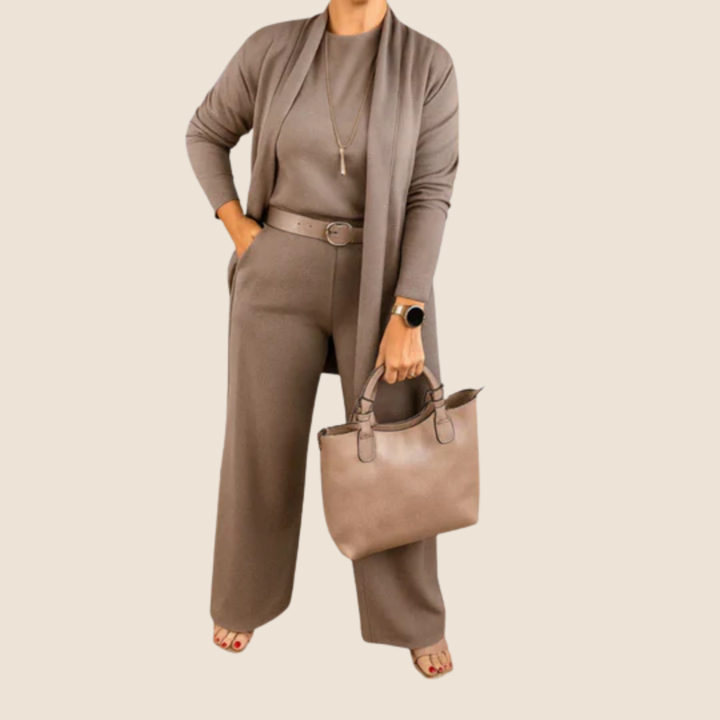 SOFÍA | MIĘKKI 3-CZĘŚCIOWY KOMPLET PREMIUM Z KARDIGANEM