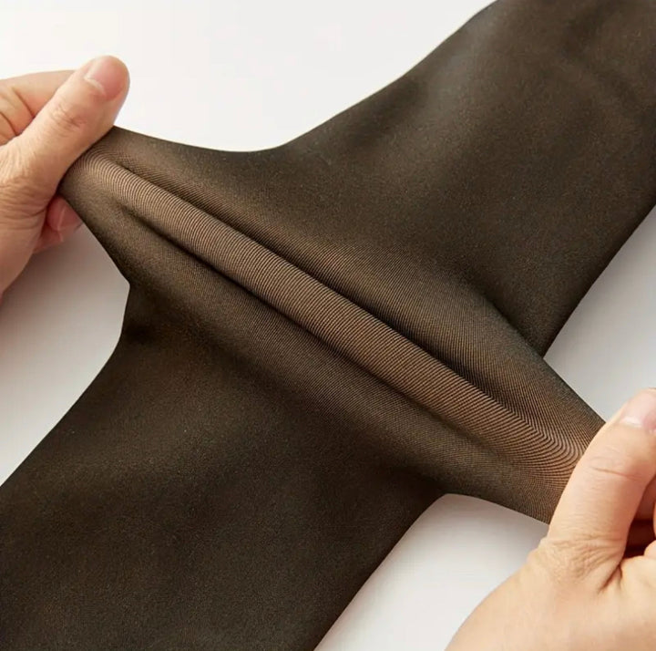 NINA | ocieplane legginsy termo czarne ze stopką