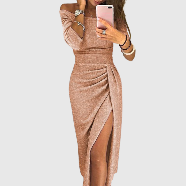 ALINA | ELEGANCKA SUKIENKA Z ROZCIĘCIEM