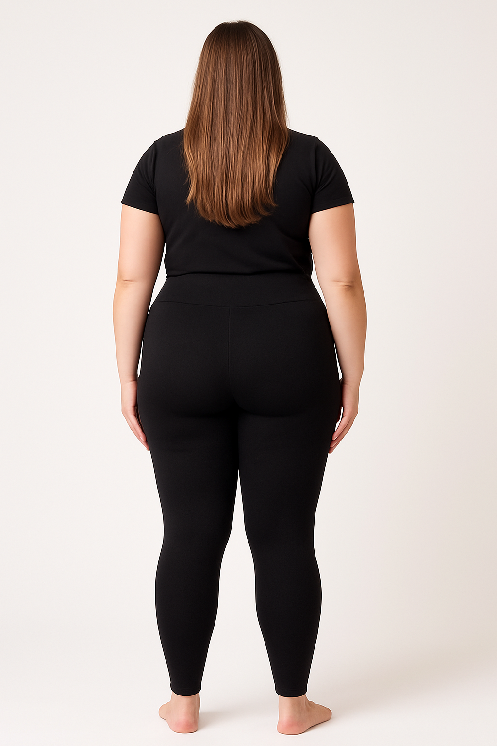 MAJA | ocieplane legginsy termo czarne z wysokim stanem