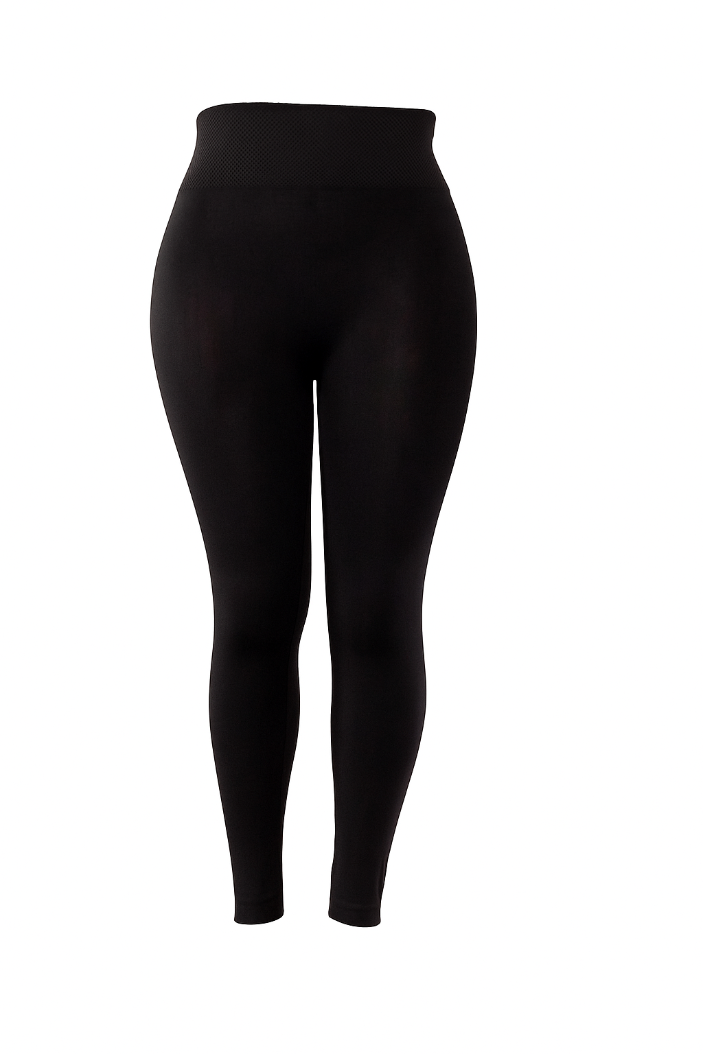 MAJA | ocieplane legginsy termo czarne z wysokim stanem